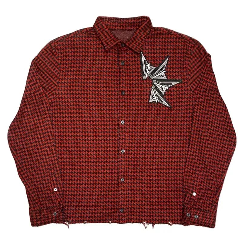 ANGEL HOUNDSTOOTH FLANNEL