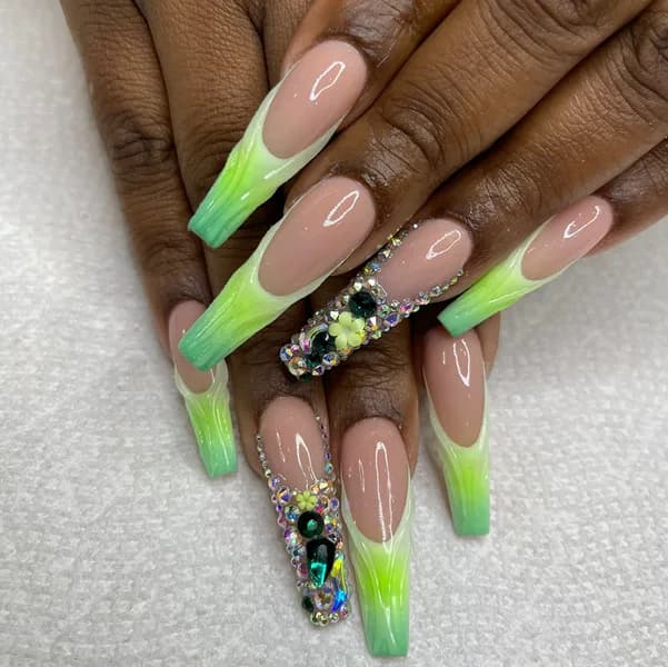 Full Set 3D Effect with Rhinestones