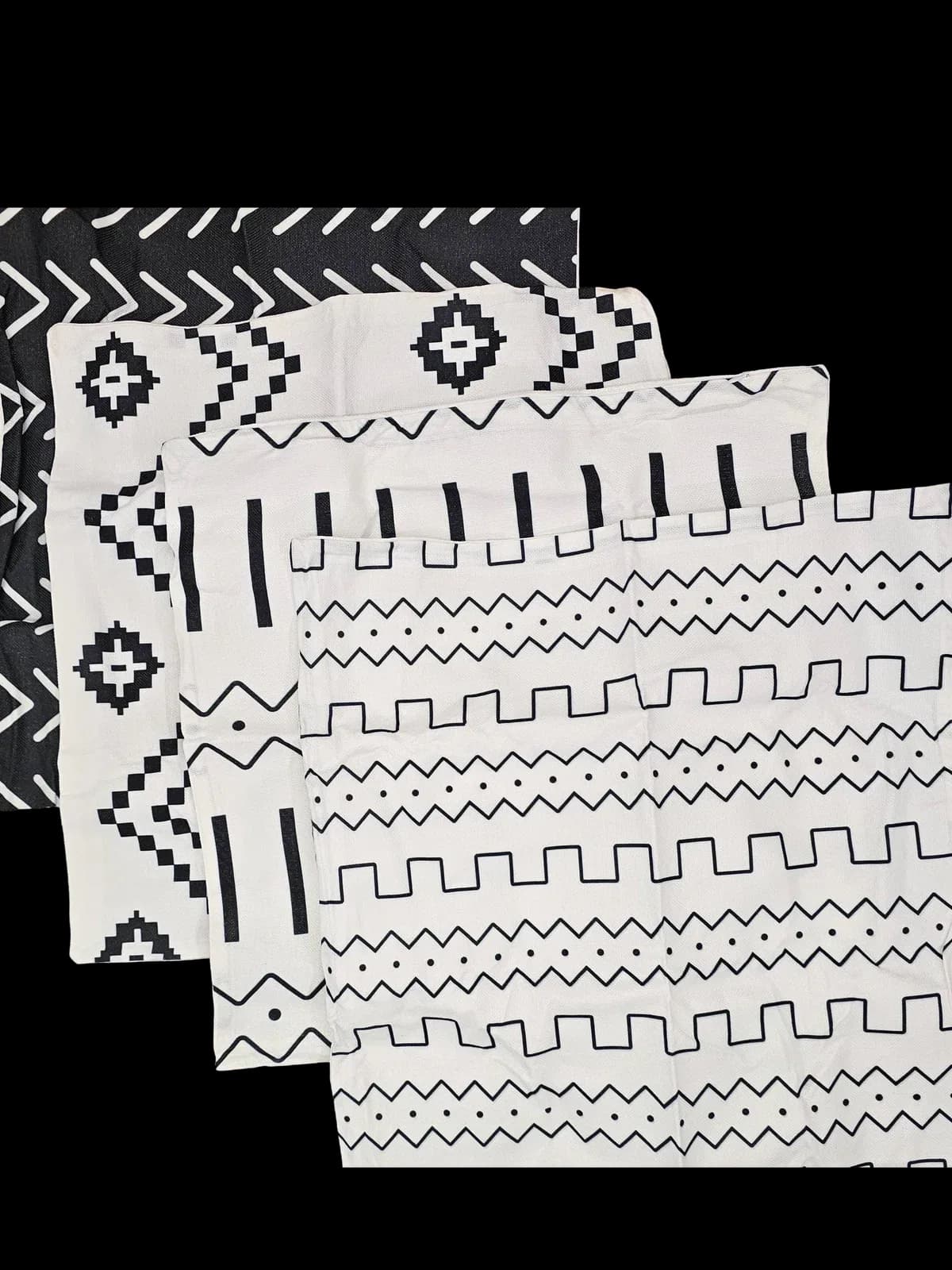 Canvas cotton pillow covers, set of 4