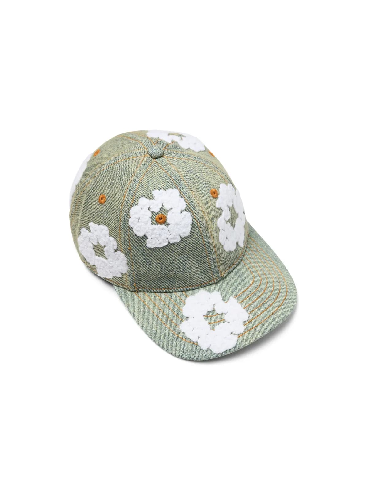 Cotton Wreath Raw Denim Cap