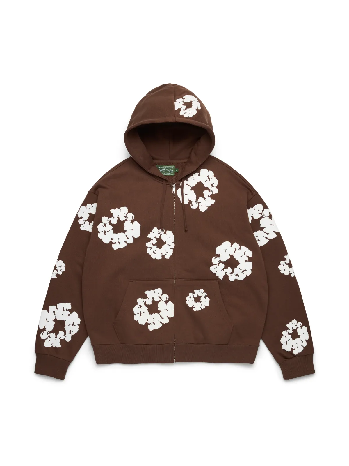 Cotton Wreath Zip Hoodie