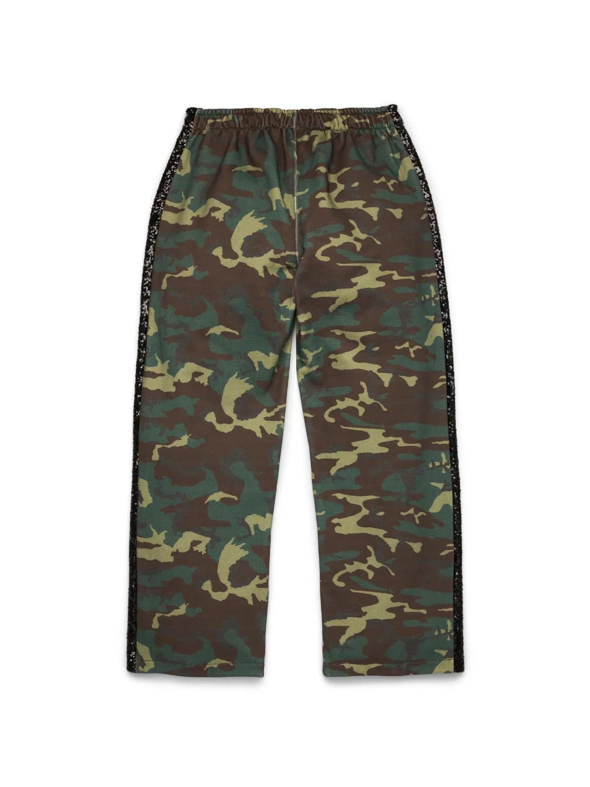 Camo Sequins Open Hem Sweatpant