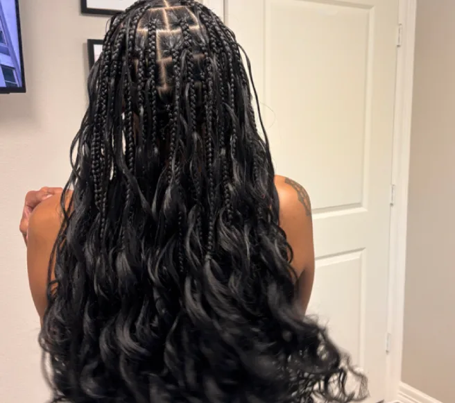 Small Medium Knotless French Curl