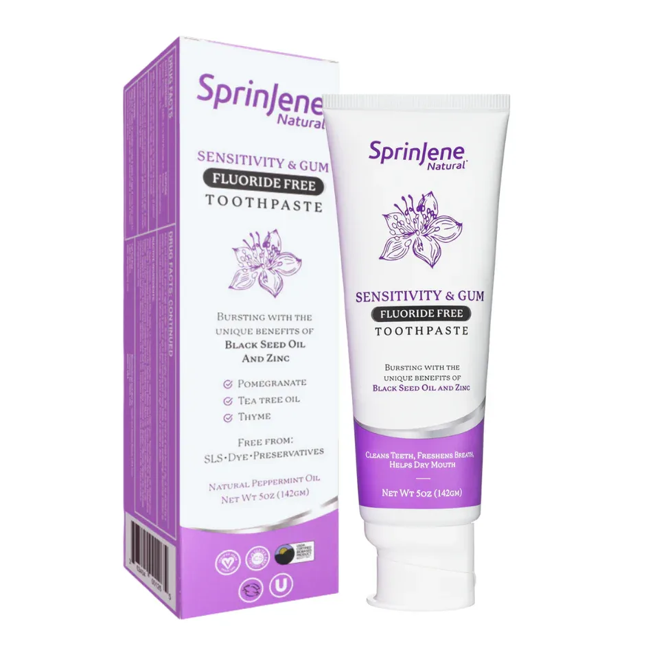 SprinJene Natural® Sensitivity & Gum Fluoride Free Toothpaste 5oz