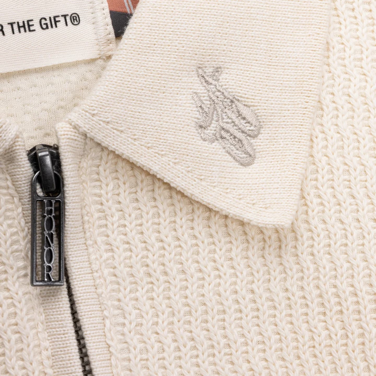 Wavy Knit L/S Polo