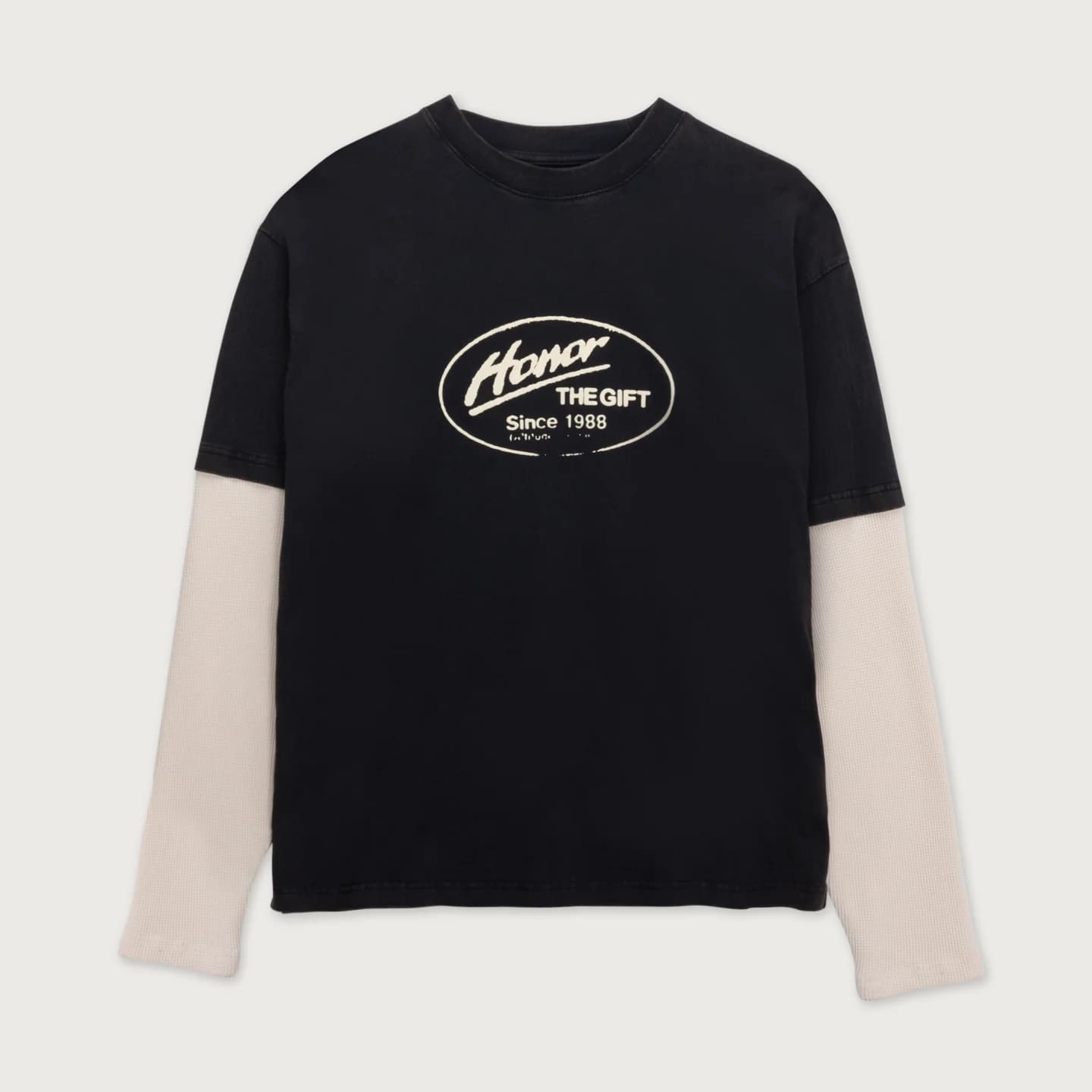 Just Be L/S Tee - Black/White