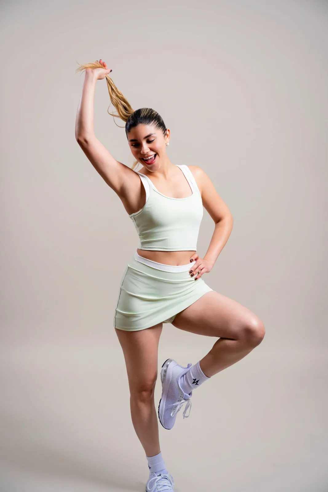 The Lily Contrast High-Rise Skort