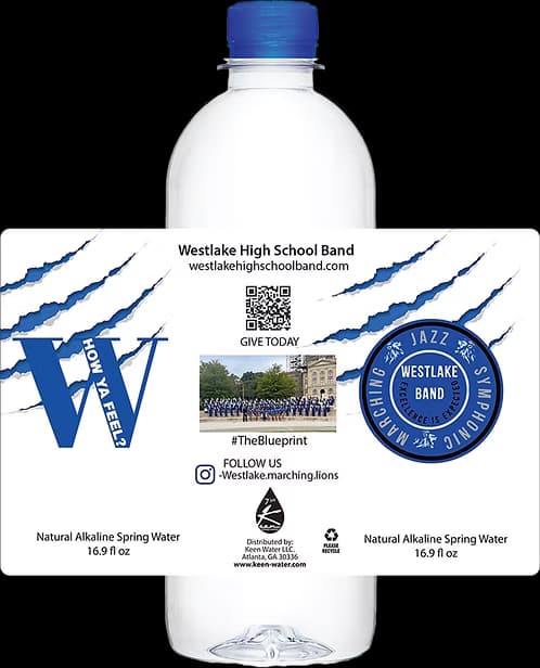 24 Pack of Mighty Marching Lions Natural Alkaline Spring Water