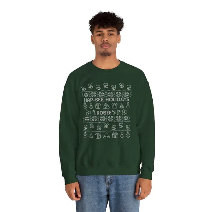 Unisex KOBEE'S - Festive Hap-Bee Holidays Crewneck Sweatshirt
