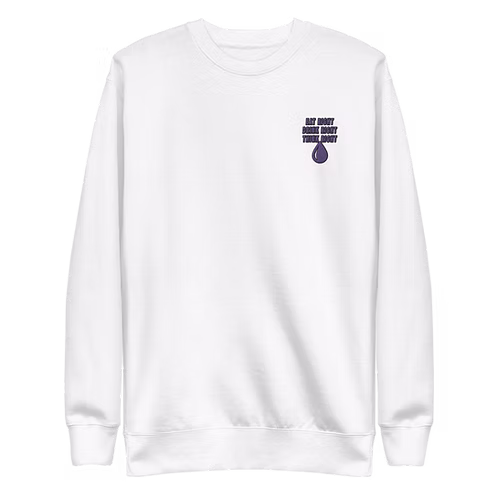 Live Alkaline The Motto 2.0 White Fleece Pullover