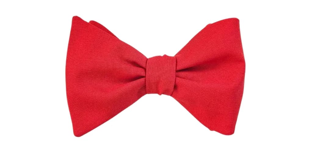 Solid Red Adult Bow Tie