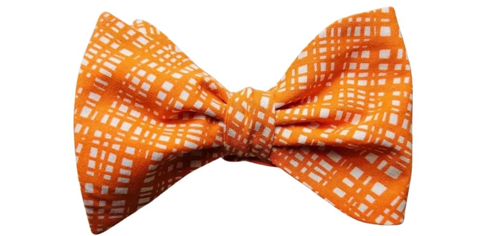 Bold Orange Stitch Adult Bow Tie