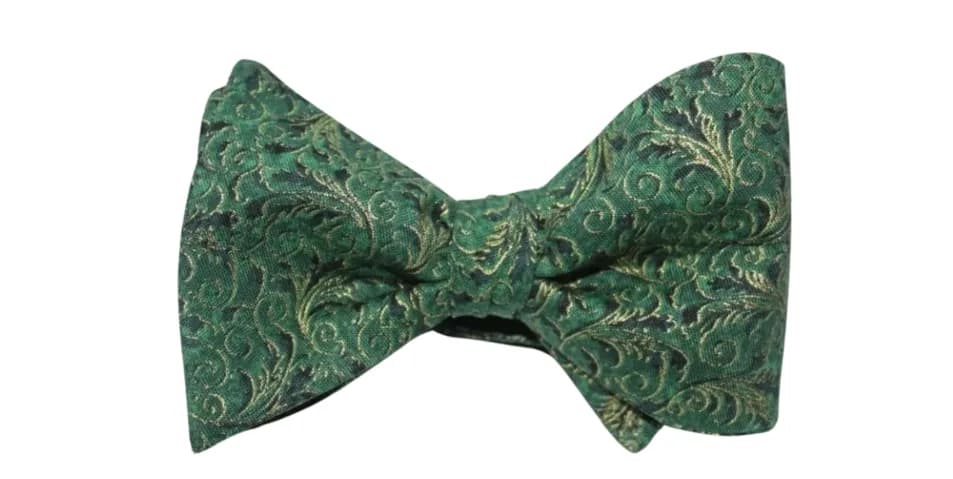 Green on Gold Adult Bow Tie