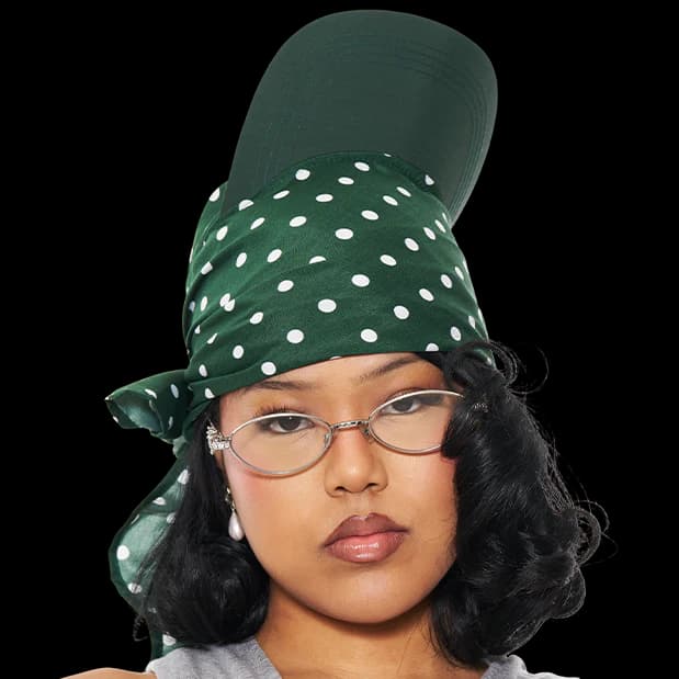Hikage Tie Hat (GREEN DOT)
