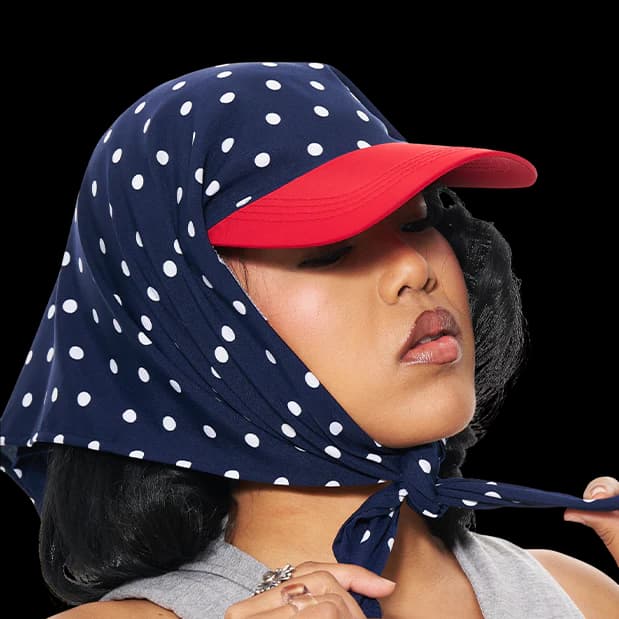 Hikage Tie Hat (BLUE DOT)