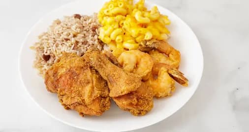 Chicken Wings and Shrimp Combo Dinner
