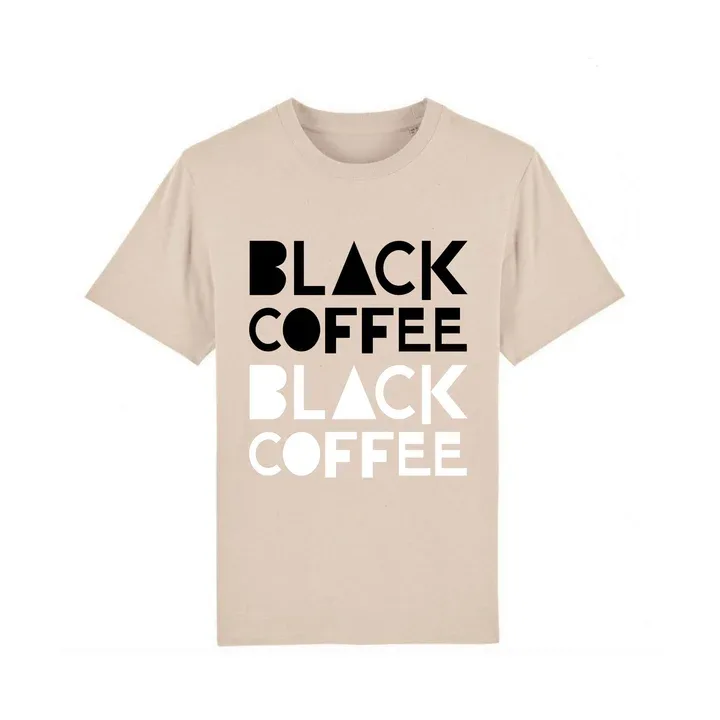 Black Coffee Two Color Cream T-Shirt