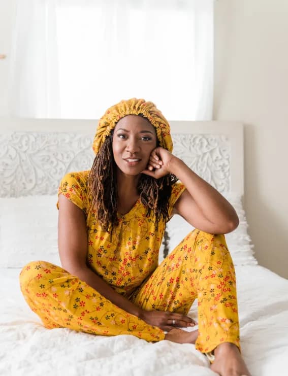 Yellow Floral - Bamboo Pajama Pants
