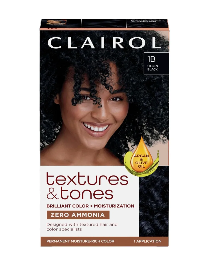 Clairol Professional Textures & Tones Permanent Hair Color #1B Silken Black