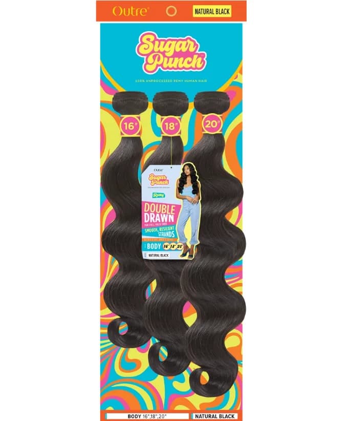 Outre Sugar Punch Multi-Pack #BodyWave 100% Unprocessed Human Hair