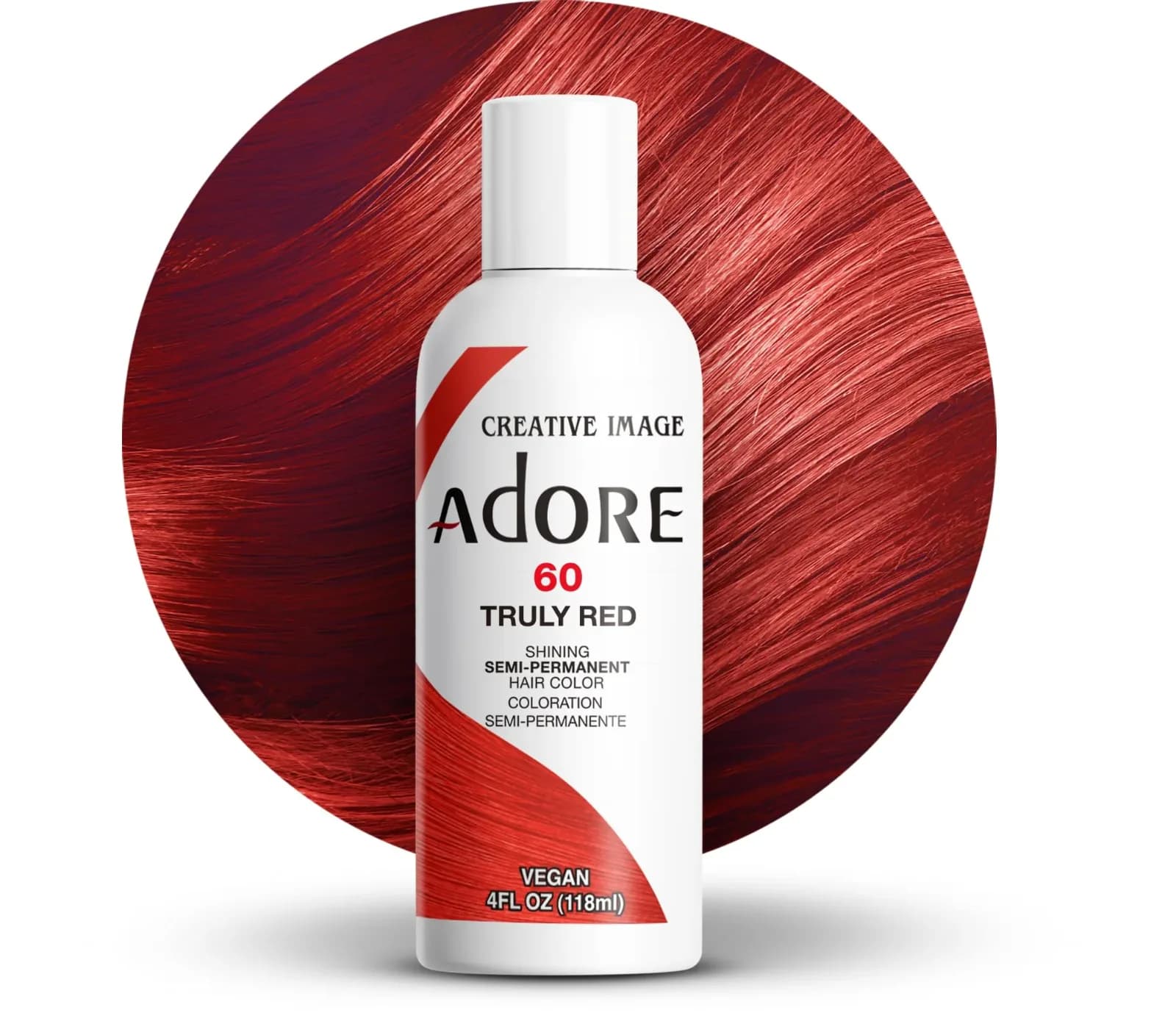 Adore Semi-Permanent Haircolor #60 Truly Red 4oz