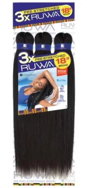Sensationnel 3X Ruwa Pre-Stretched Braiding Hair 18"