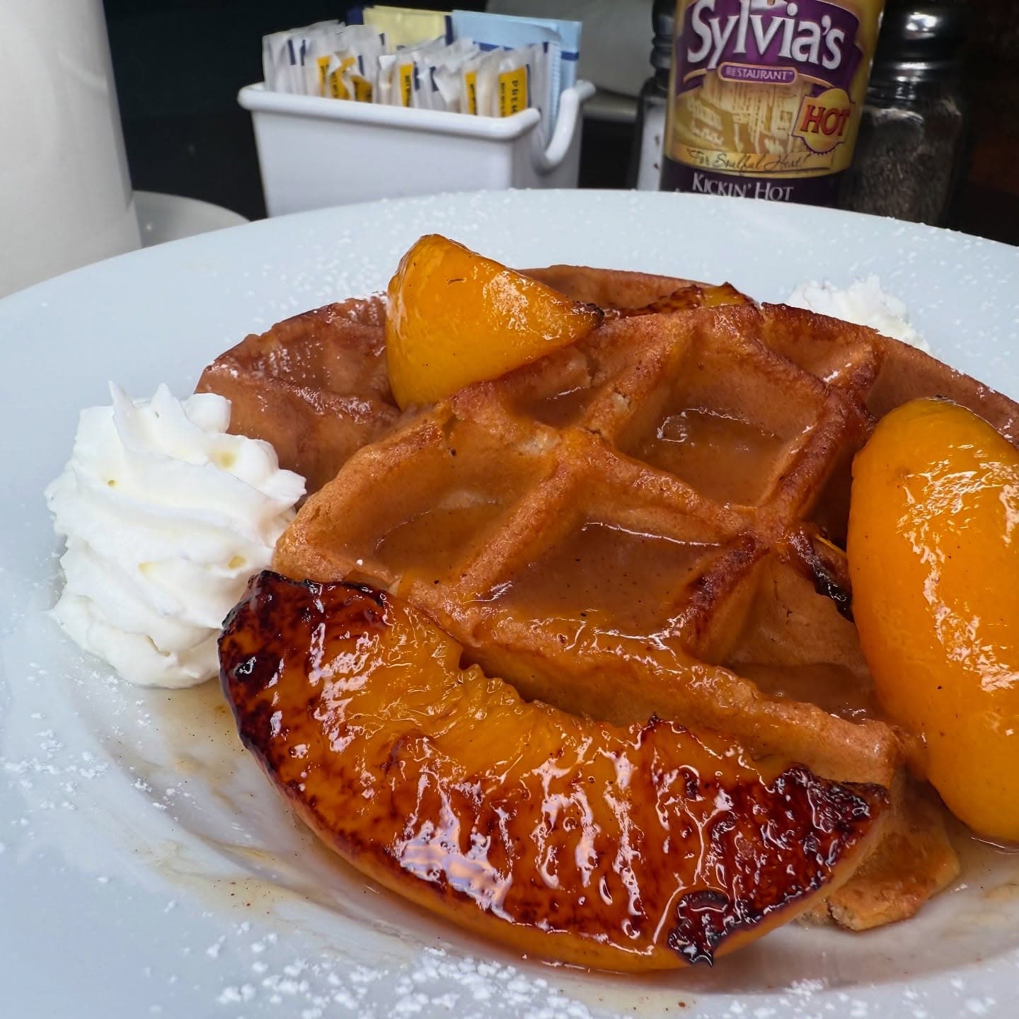 Peach Cobbler Waffle