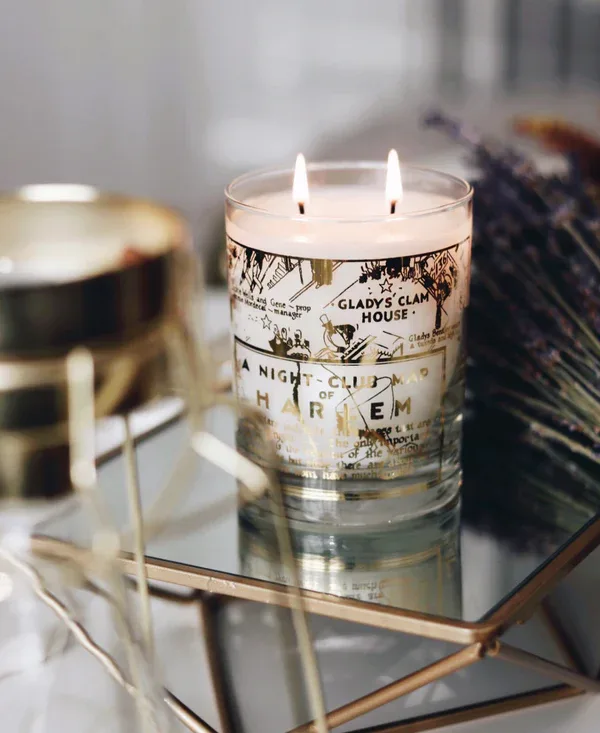 22k Gold Nightclub Map of Harlem Savoy Luxury Candle