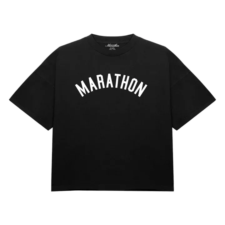 Marathon Text Arch T-Shirt - White
