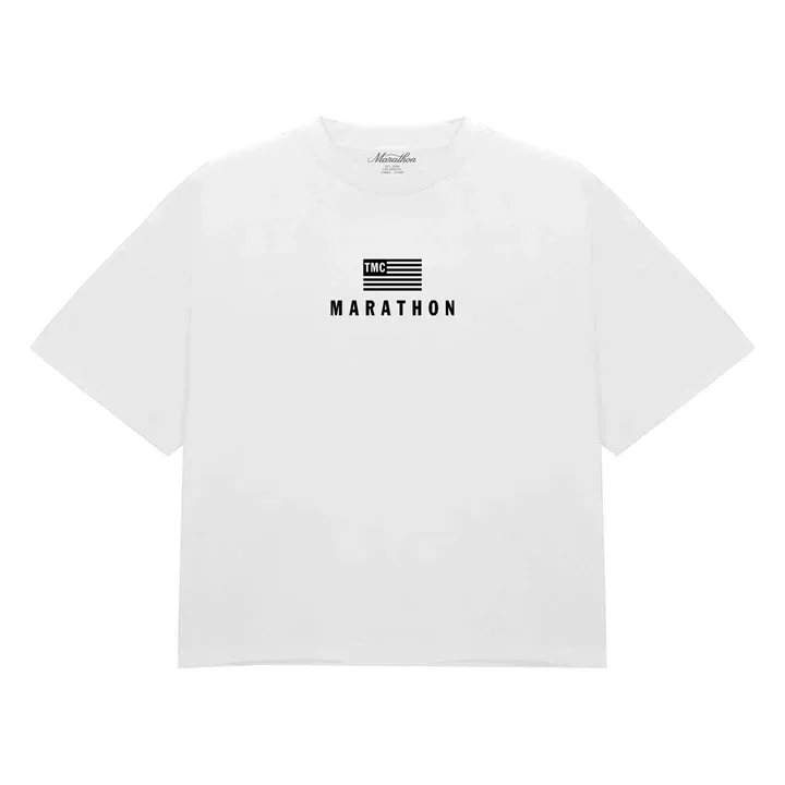 Modern Stack Shoulder T-Shirt - White