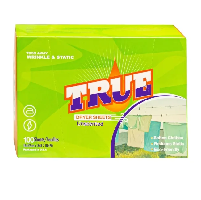 New True Laundry UNSCENTED Dryer Sheet - 100 Count