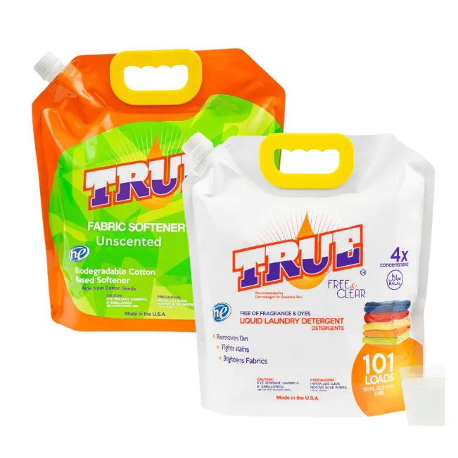 101oz Unscented Plant Based Fabric Softener • 101 Load and True Clear Laundry Detergent
