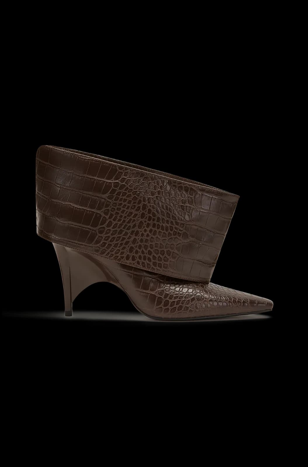 Rev Cuff Heel Brown Croco